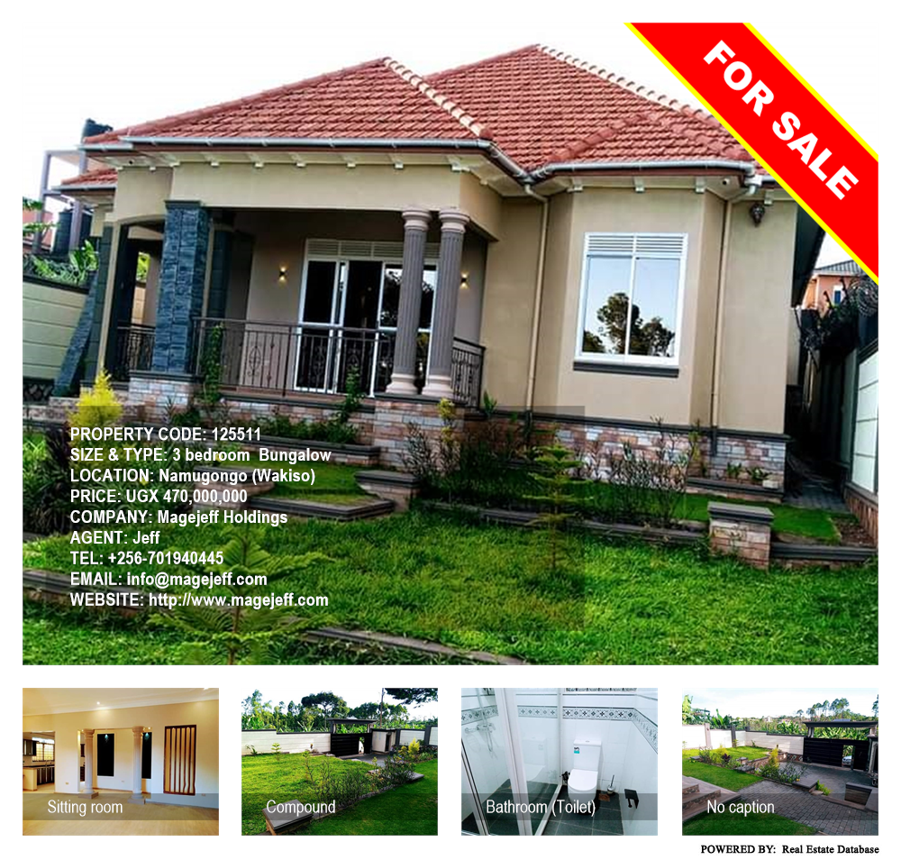 3 bedroom Bungalow  for sale in Namugongo Wakiso Uganda, code: 125511