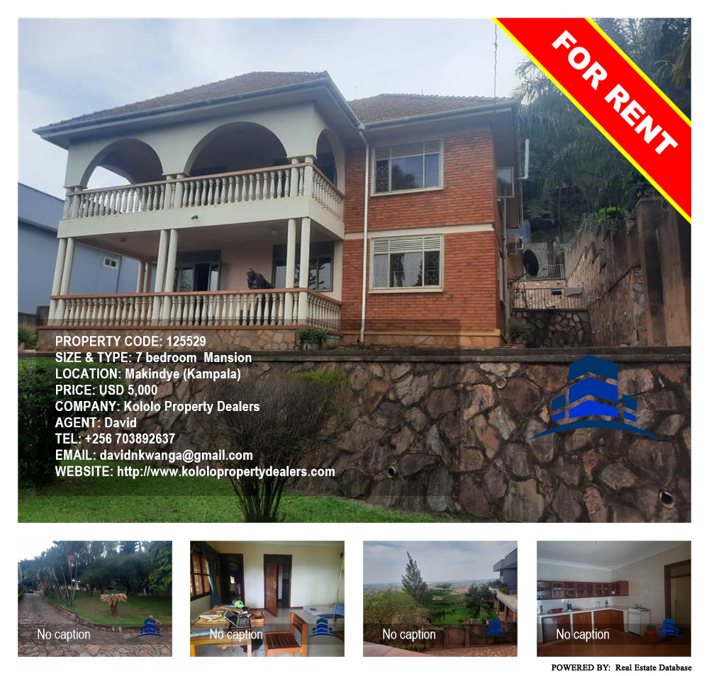 7 bedroom Mansion  for rent in Makindye Kampala Uganda, code: 125529
