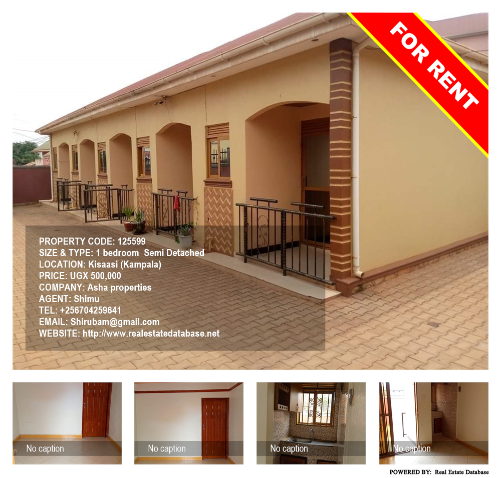 1 bedroom Semi Detached  for rent in Kisaasi Kampala Uganda, code: 125599