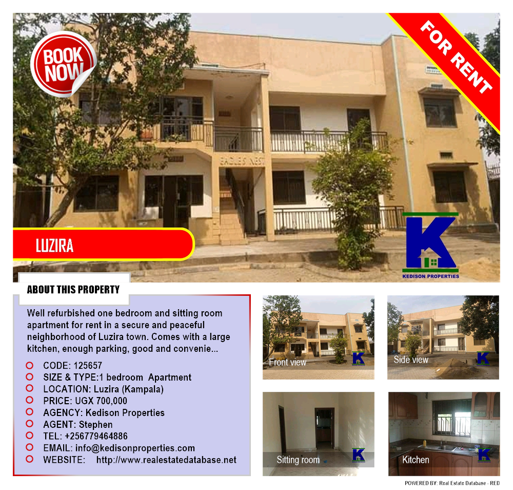 1 bedroom Apartment  for rent in Luzira Kampala Uganda, code: 125657