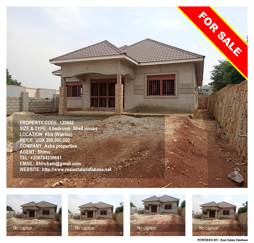 4 bedroom Shell House  for sale in Kira Wakiso Uganda, code: 125662