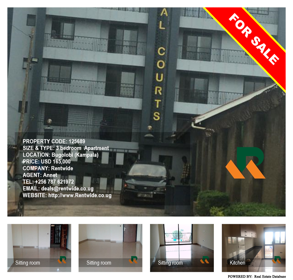 3 bedroom Apartment  for sale in Bugoloobi Kampala Uganda, code: 125689