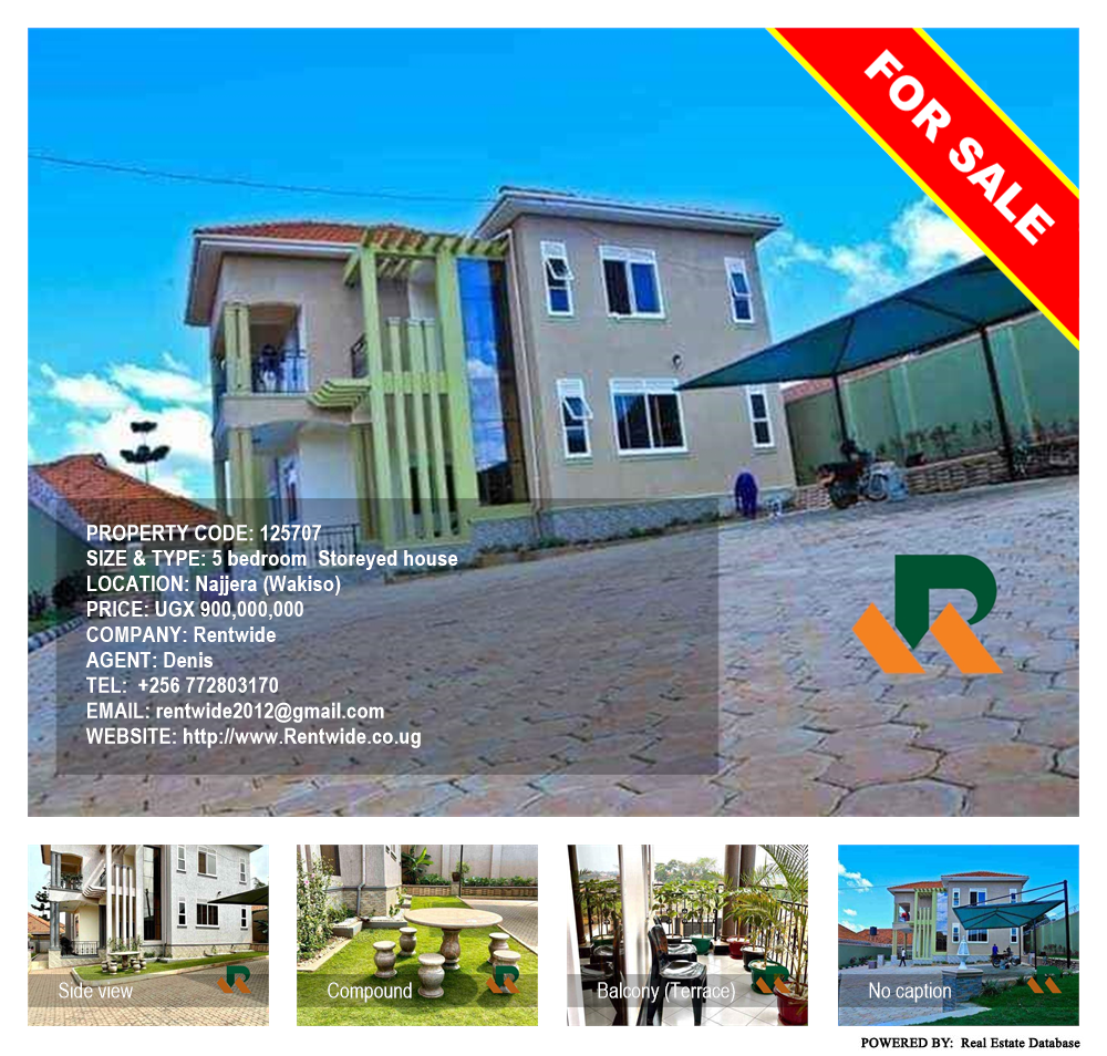 5 bedroom Storeyed house  for sale in Najjera Wakiso Uganda, code: 125707