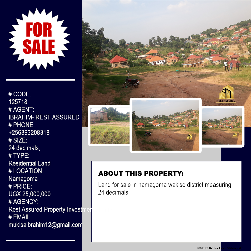 Residential Land  for sale in Namagoma Wakiso Uganda, code: 125718