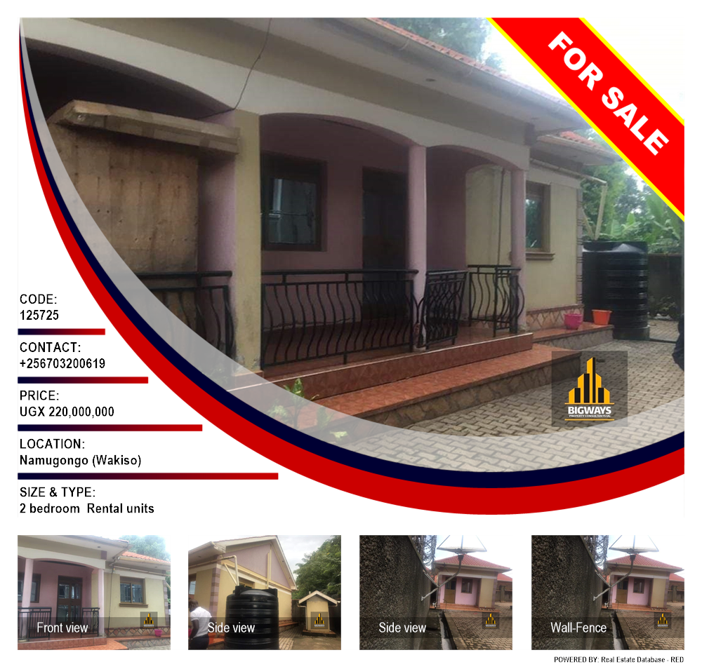2 bedroom Rental units  for sale in Namugongo Wakiso Uganda, code: 125725