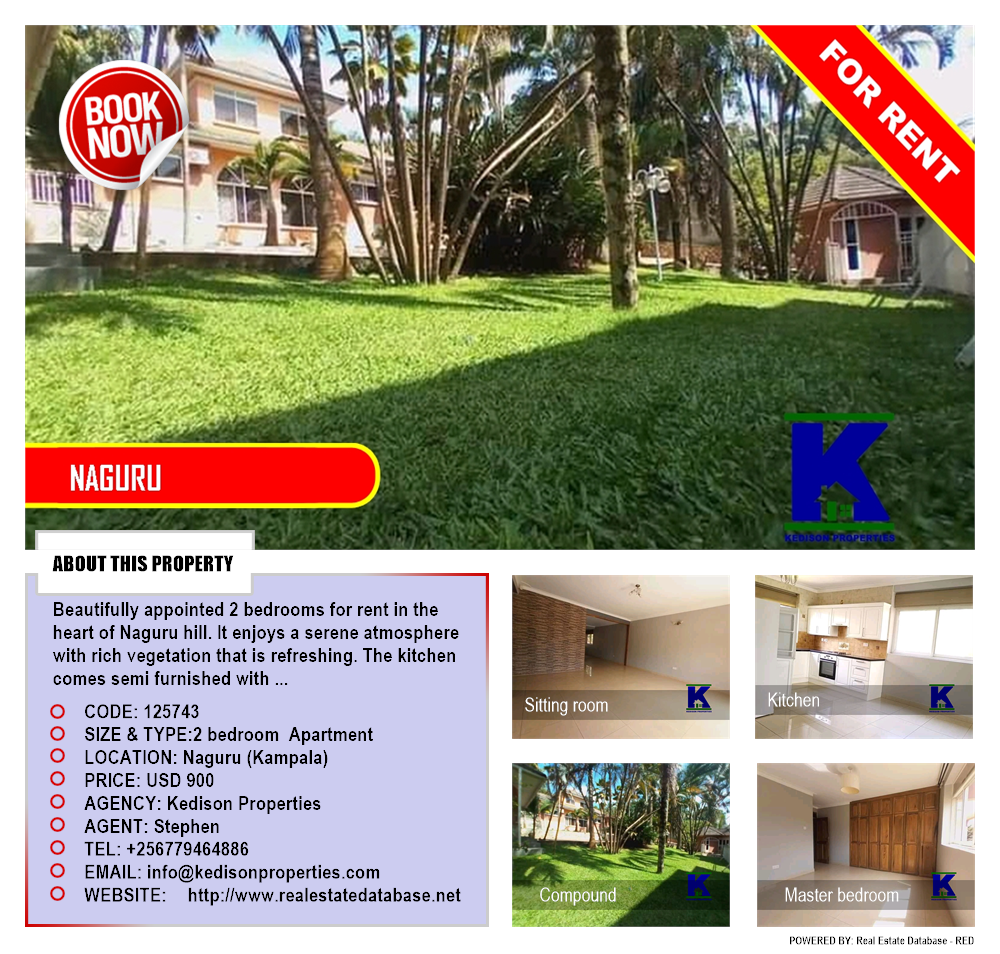 2 bedroom Apartment  for rent in Naguru Kampala Uganda, code: 125743