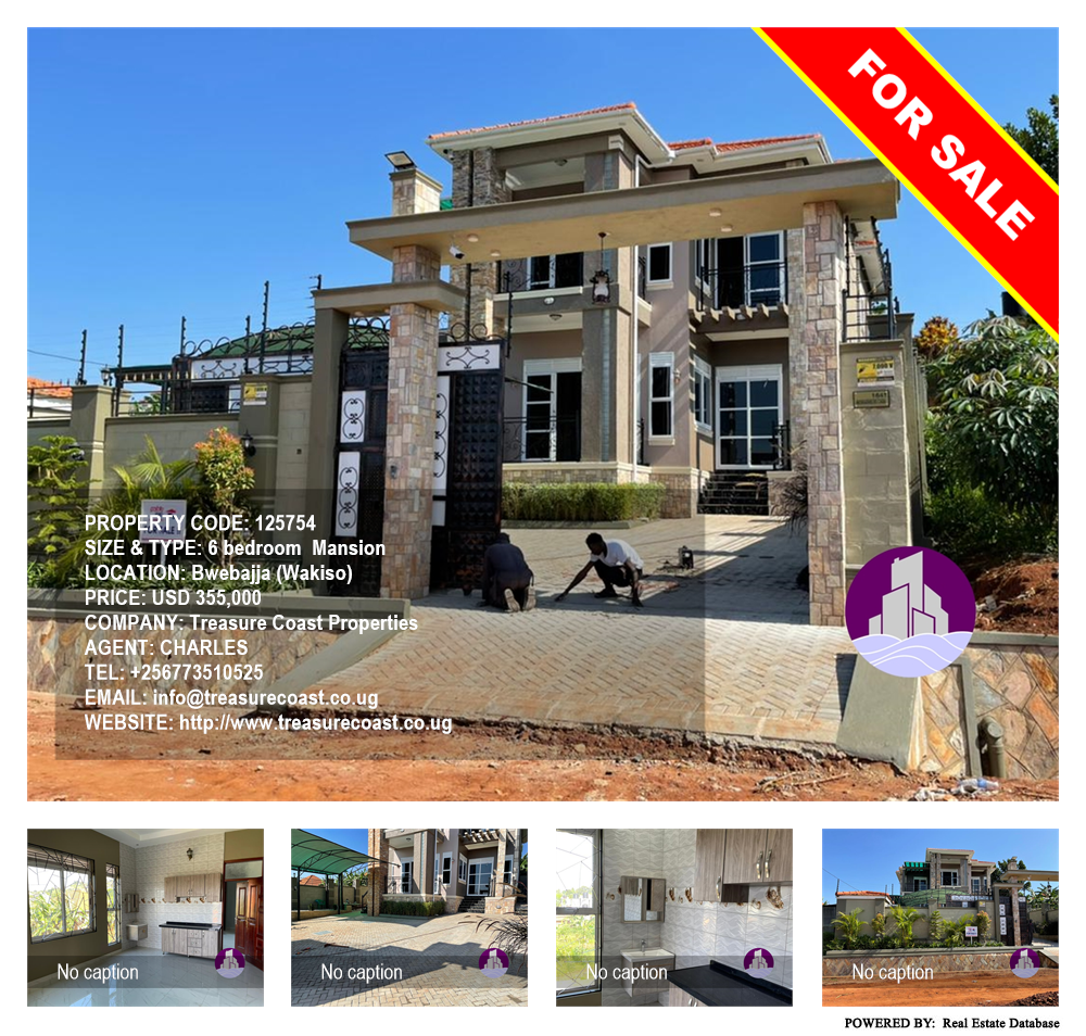 6 bedroom Mansion  for sale in Bwebajja Wakiso Uganda, code: 125754