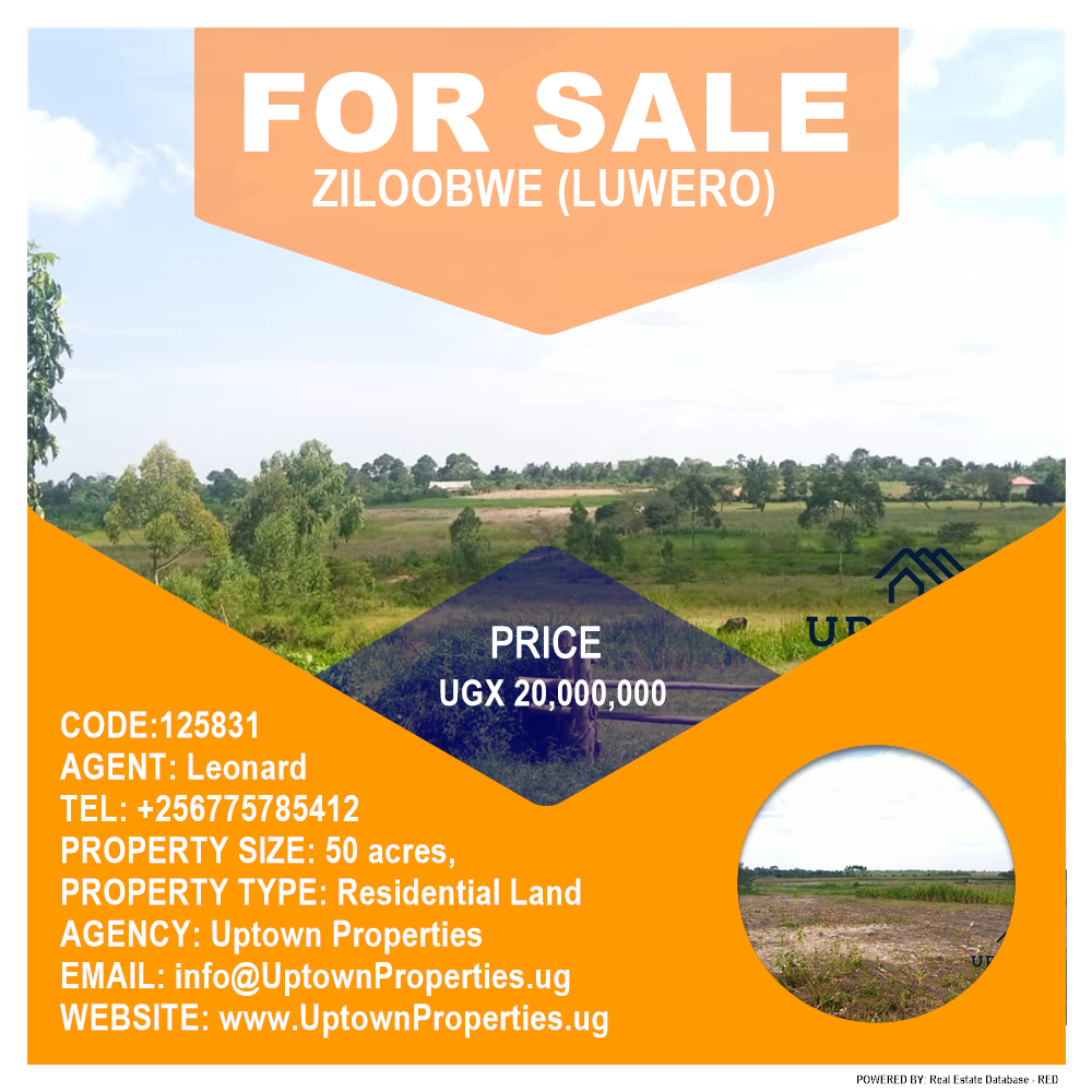 Residential Land  for sale in Ziloobwe Luweero Uganda, code: 125831