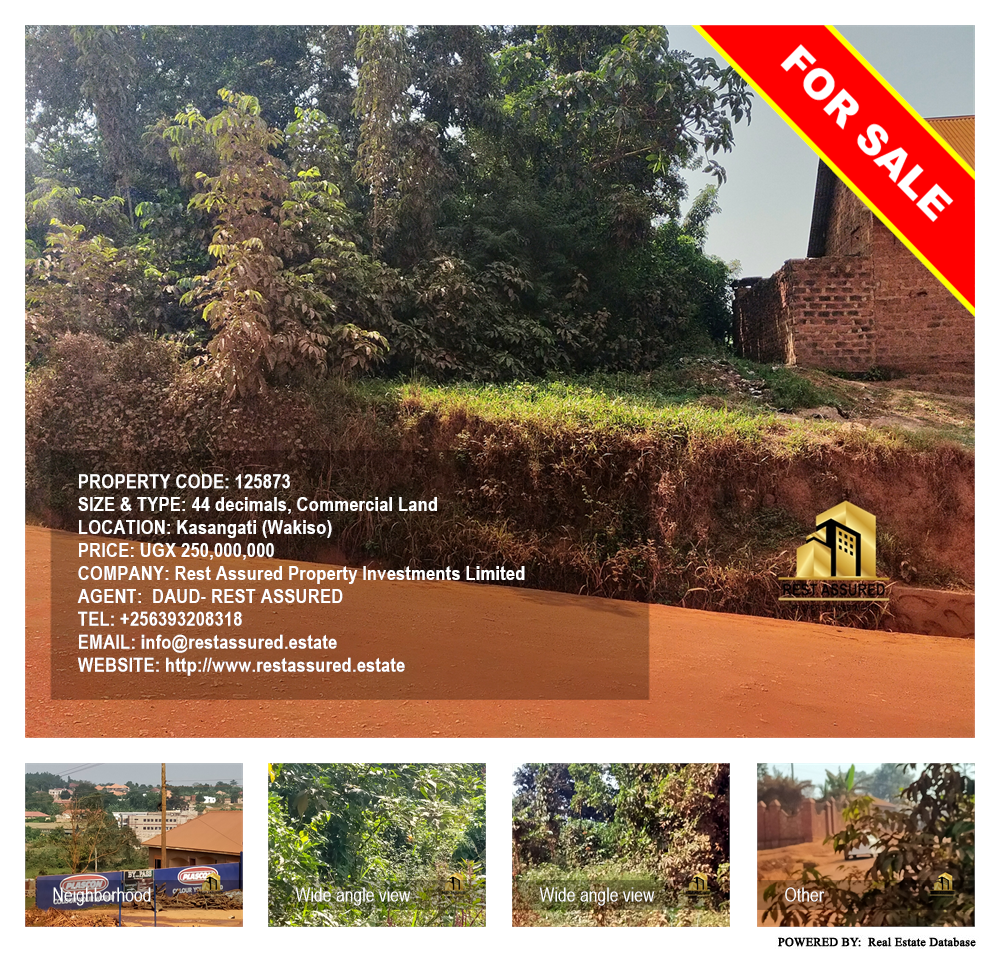 Commercial Land  for sale in Kasangati Wakiso Uganda, code: 125873