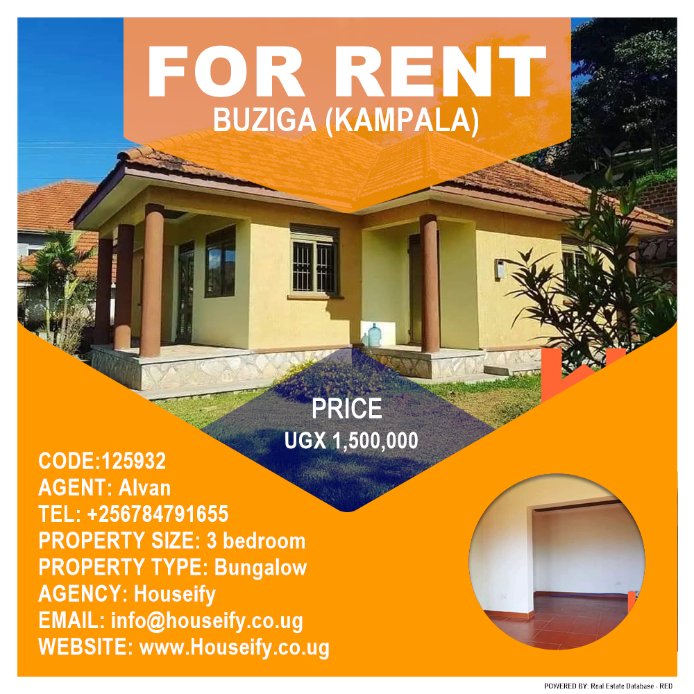 3 bedroom Bungalow  for rent in Buziga Kampala Uganda, code: 125932