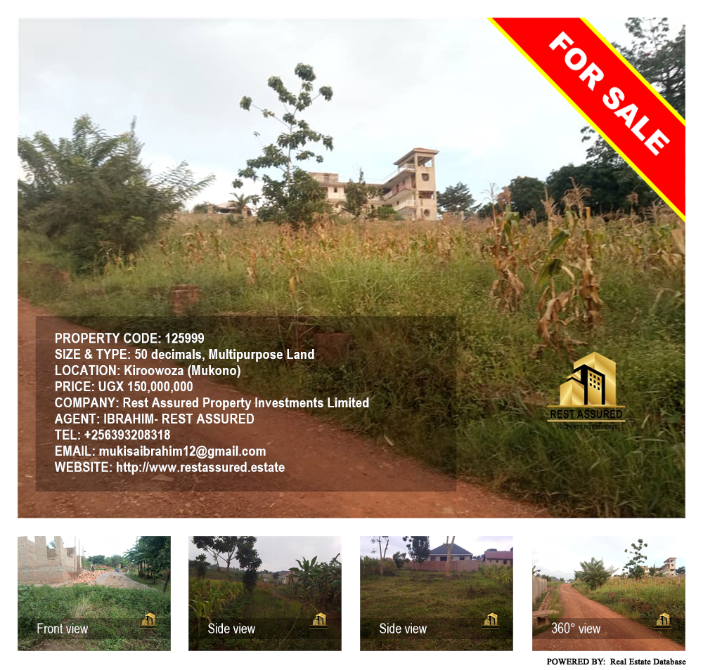 Multipurpose Land  for sale in Kiroowoza Mukono Uganda, code: 125999