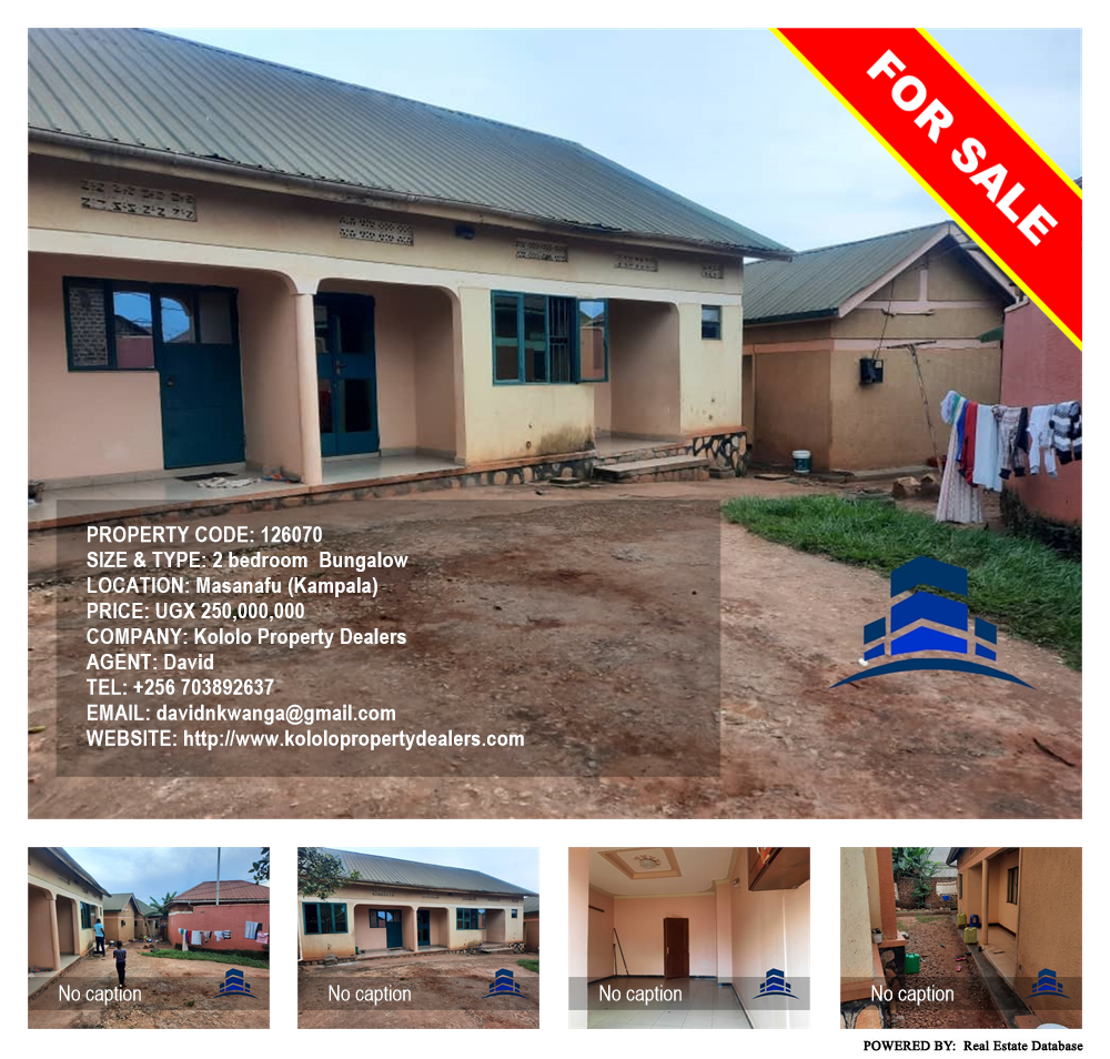 2 bedroom Bungalow  for sale in Masanafu Kampala Uganda, code: 126070