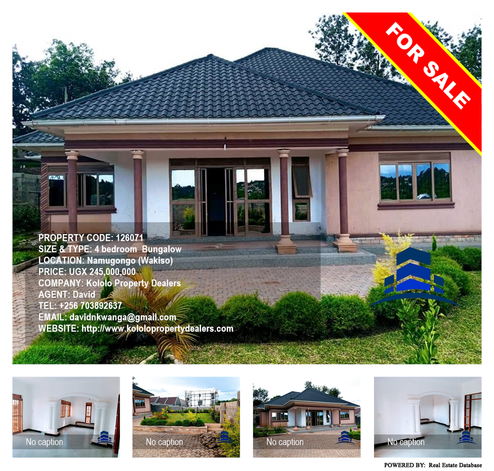 4 bedroom Bungalow  for sale in Namugongo Wakiso Uganda, code: 126071