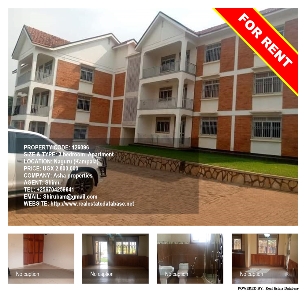 3 bedroom Apartment  for rent in Naguru Kampala Uganda, code: 126096