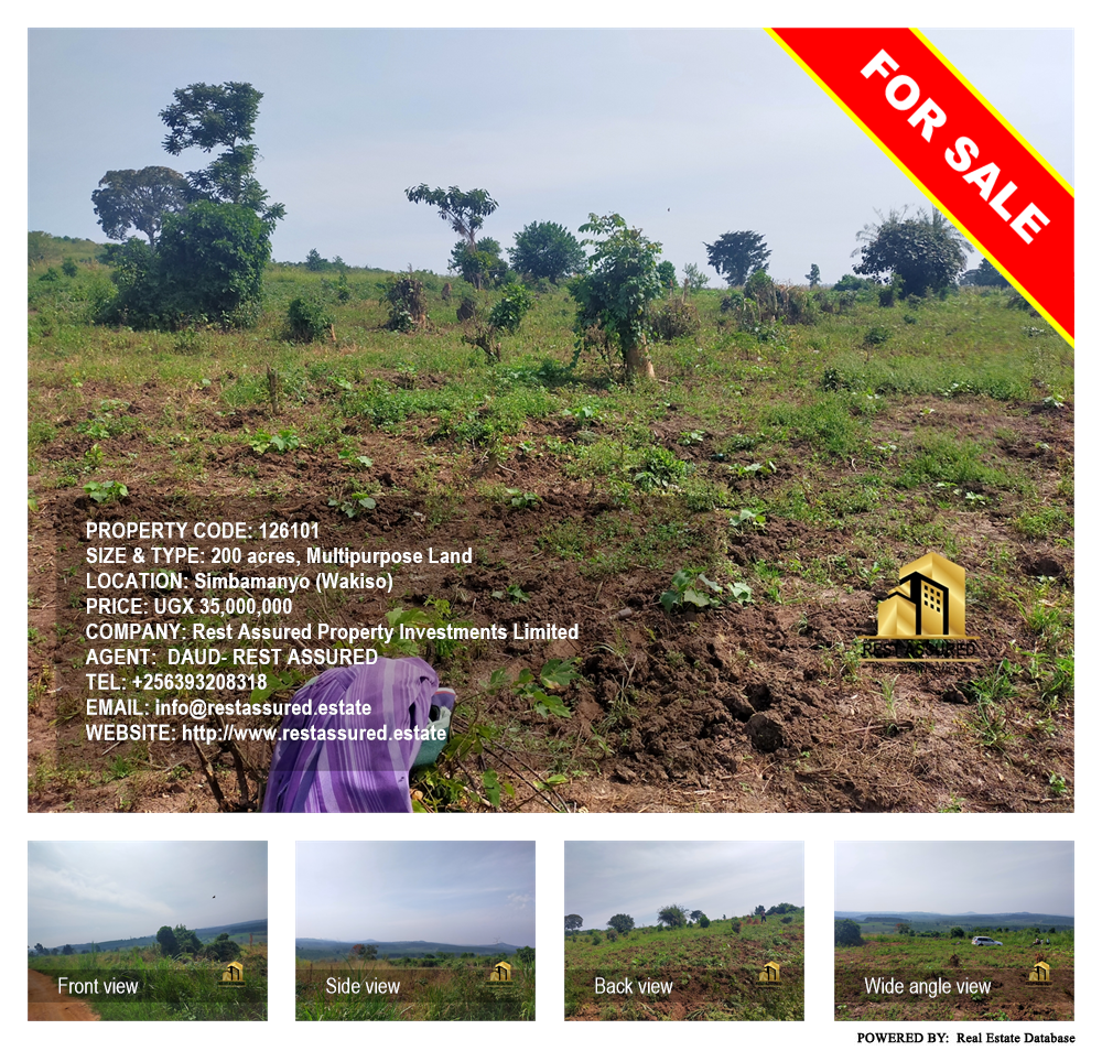 Multipurpose Land  for sale in Simbamanyo Wakiso Uganda, code: 126101