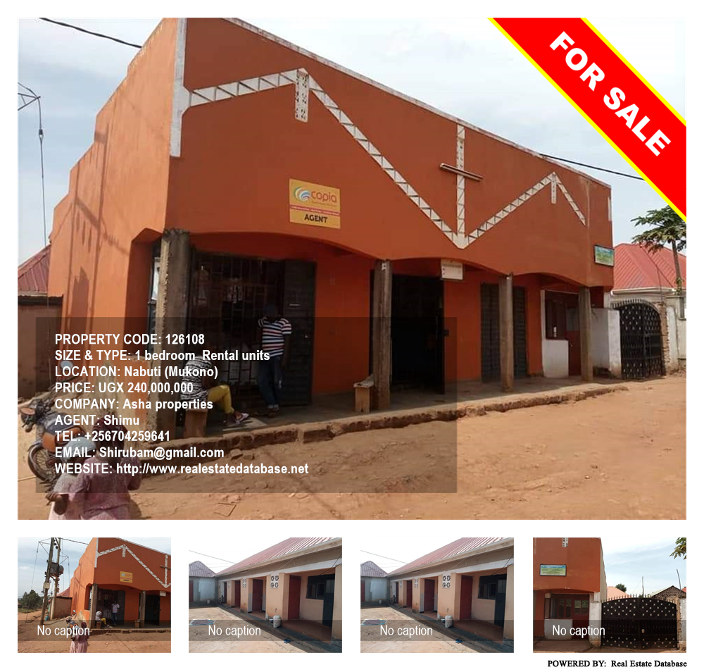 1 bedroom Rental units  for sale in Nabuti Mukono Uganda, code: 126108