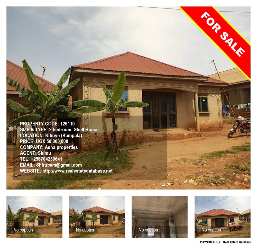 2 bedroom Shell House  for sale in Kibuye Kampala Uganda, code: 126110