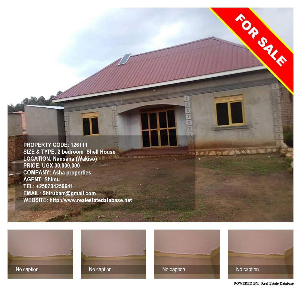 2 bedroom Shell House  for sale in Nansana Wakiso Uganda, code: 126111
