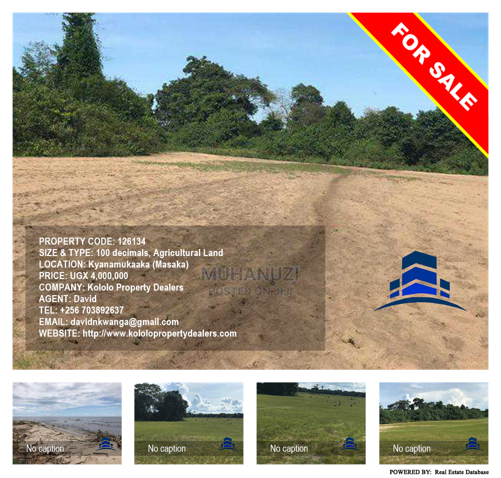 Agricultural Land  for sale in Kyanamukaaka Masaka Uganda, code: 126134