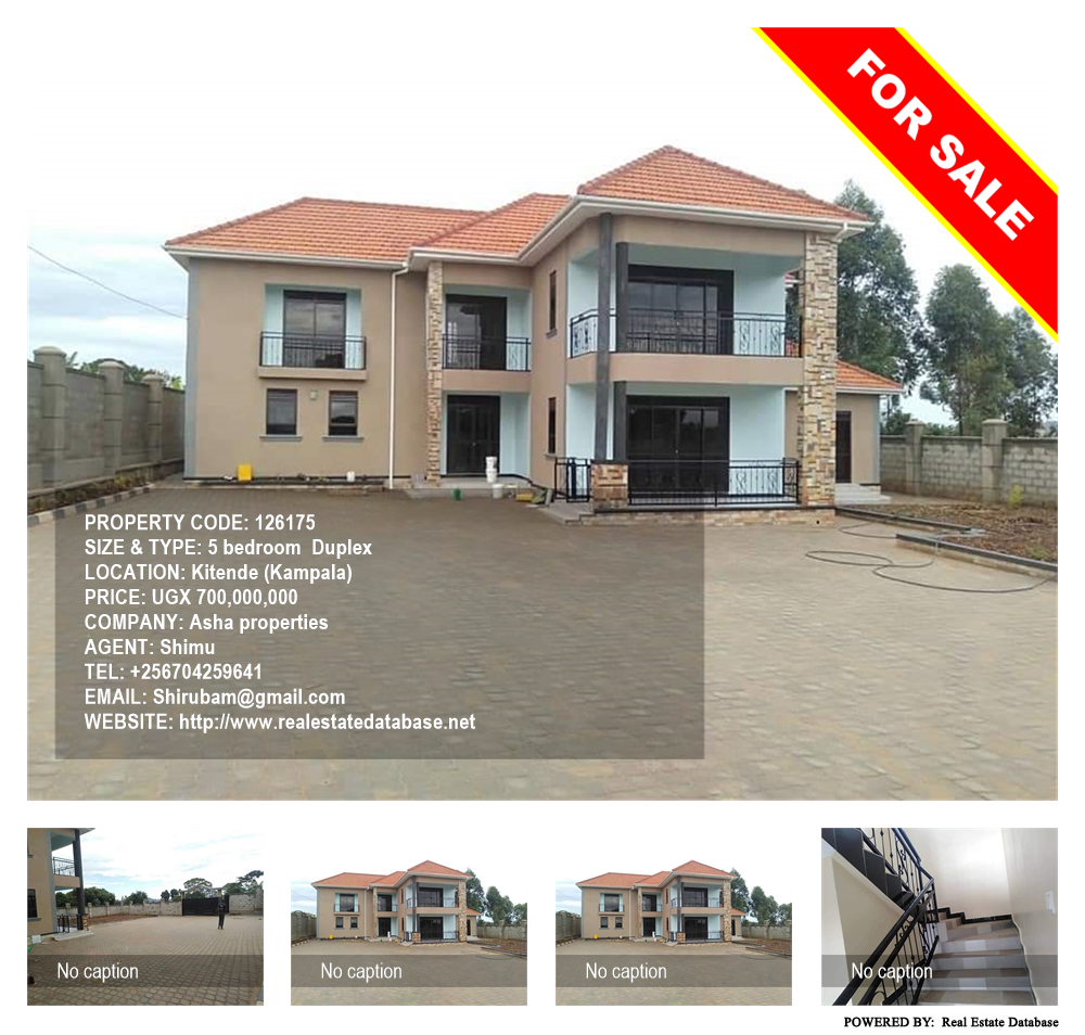 5 bedroom Duplex  for sale in Kitende Kampala Uganda, code: 126175