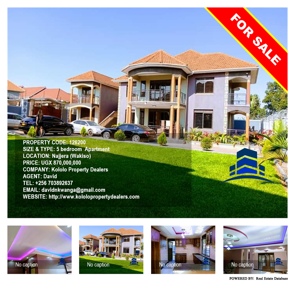 5 bedroom Apartment  for sale in Najjera Wakiso Uganda, code: 126200