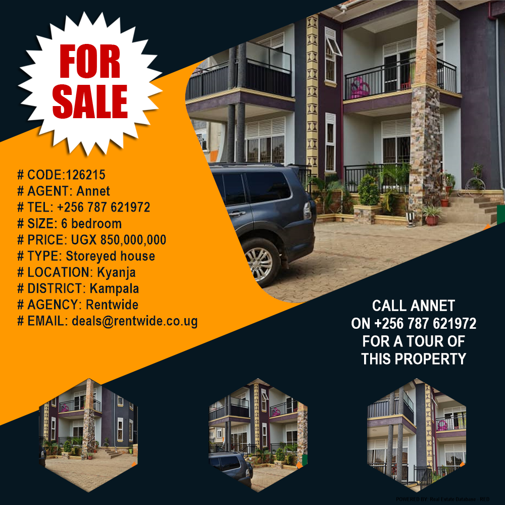 6 bedroom Storeyed house  for sale in Kyanja Kampala Uganda, code: 126215