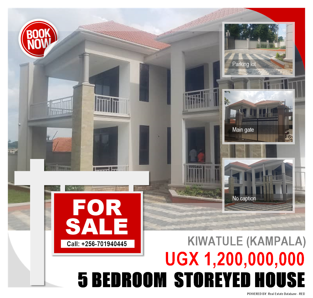 5 bedroom Storeyed house  for sale in Kiwaatule Kampala Uganda, code: 126319