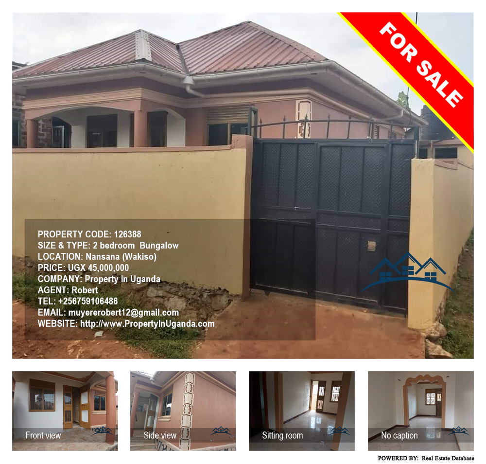 2 bedroom Bungalow  for sale in Nansana Wakiso Uganda, code: 126388