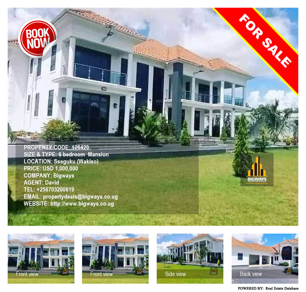 6 bedroom Mansion  for sale in Seguku Wakiso Uganda, code: 126420