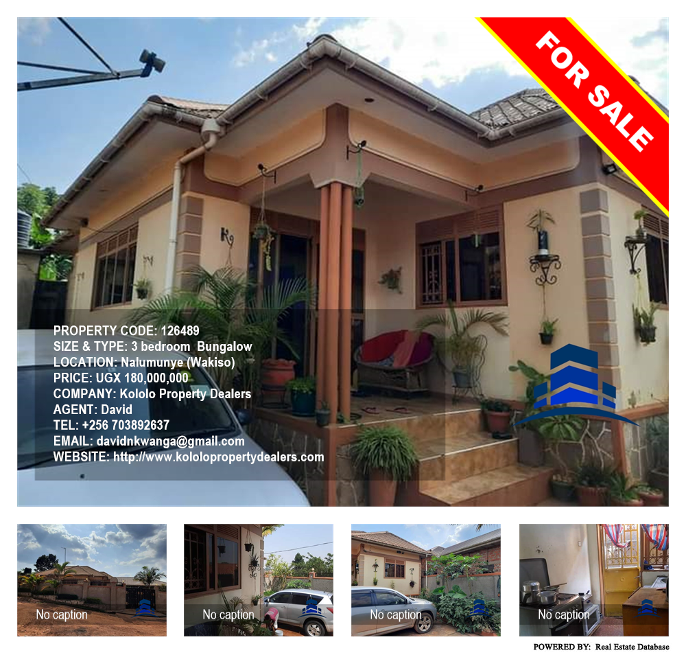 3 bedroom Bungalow  for sale in Nalumunye Wakiso Uganda, code: 126489