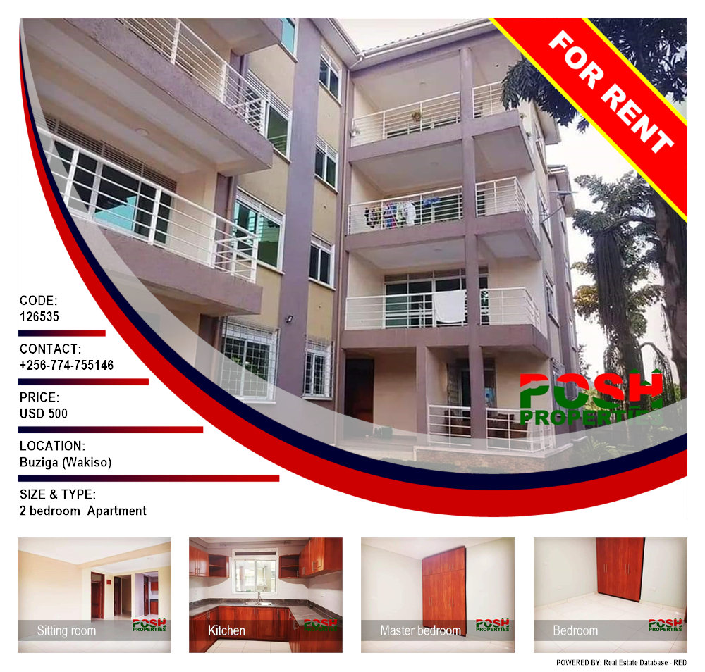 2 bedroom Apartment  for rent in Buziga Wakiso Uganda, code: 126535