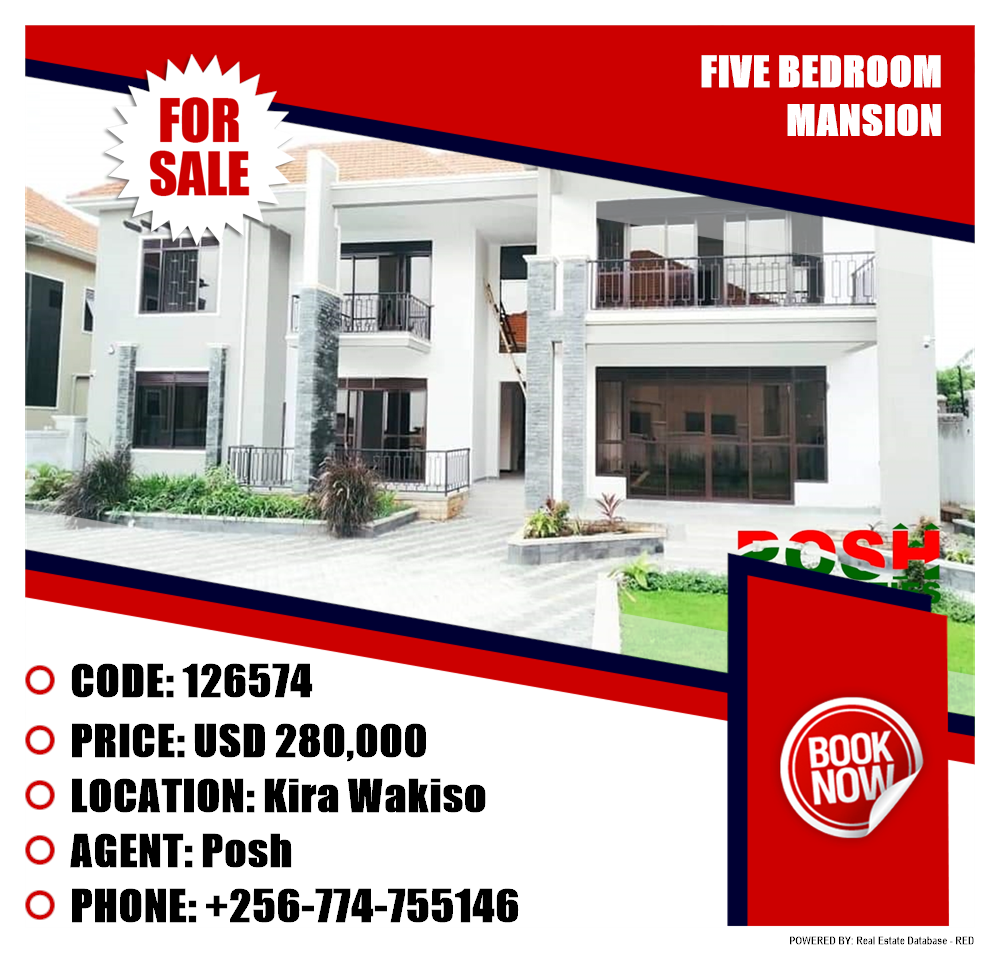 5 bedroom Mansion  for sale in Kira Wakiso Uganda, code: 126574