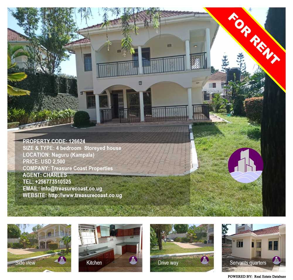 4 bedroom Storeyed house  for rent in Naguru Kampala Uganda, code: 126624