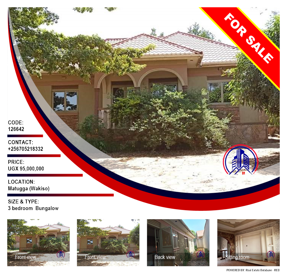 3 bedroom Bungalow  for sale in Matugga Wakiso Uganda, code: 126642