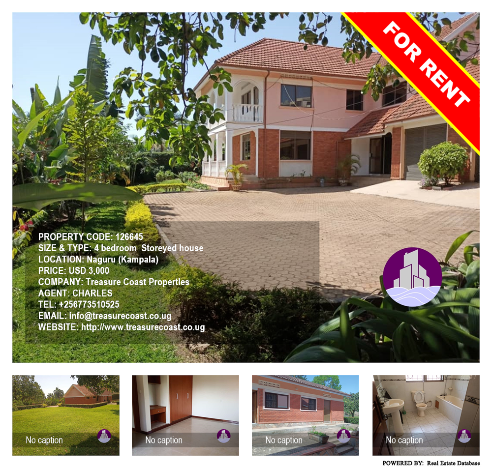 4 bedroom Storeyed house  for rent in Naguru Kampala Uganda, code: 126645