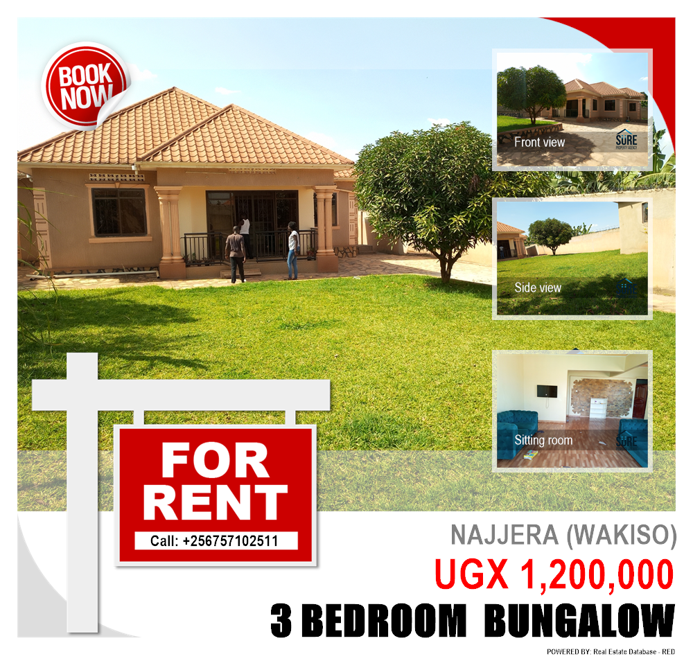 3 bedroom Bungalow  for rent in Najjera Wakiso Uganda, code: 126650