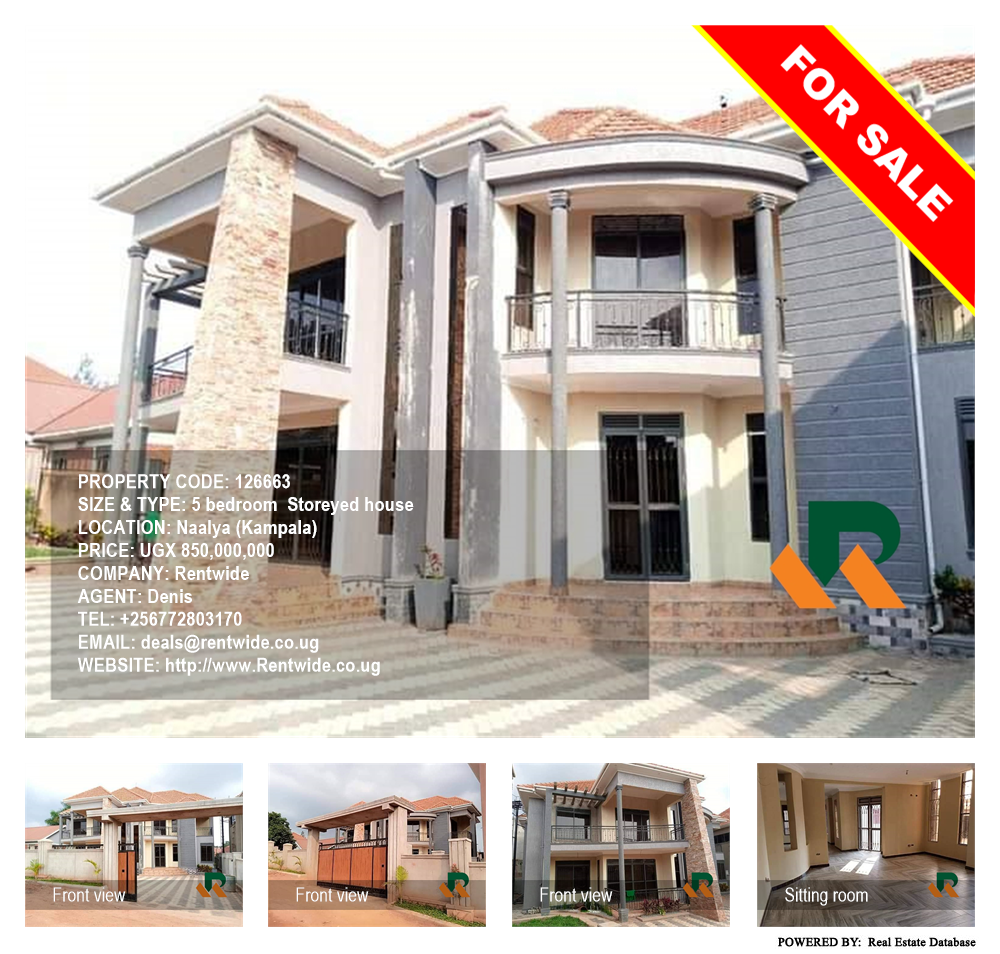 5 bedroom Storeyed house  for sale in Naalya Kampala Uganda, code: 126663