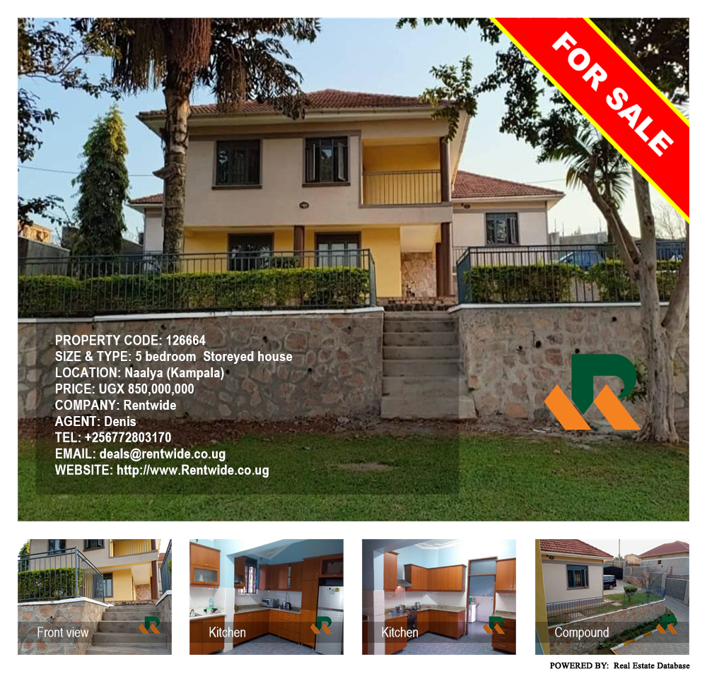 5 bedroom Storeyed house  for sale in Naalya Kampala Uganda, code: 126664