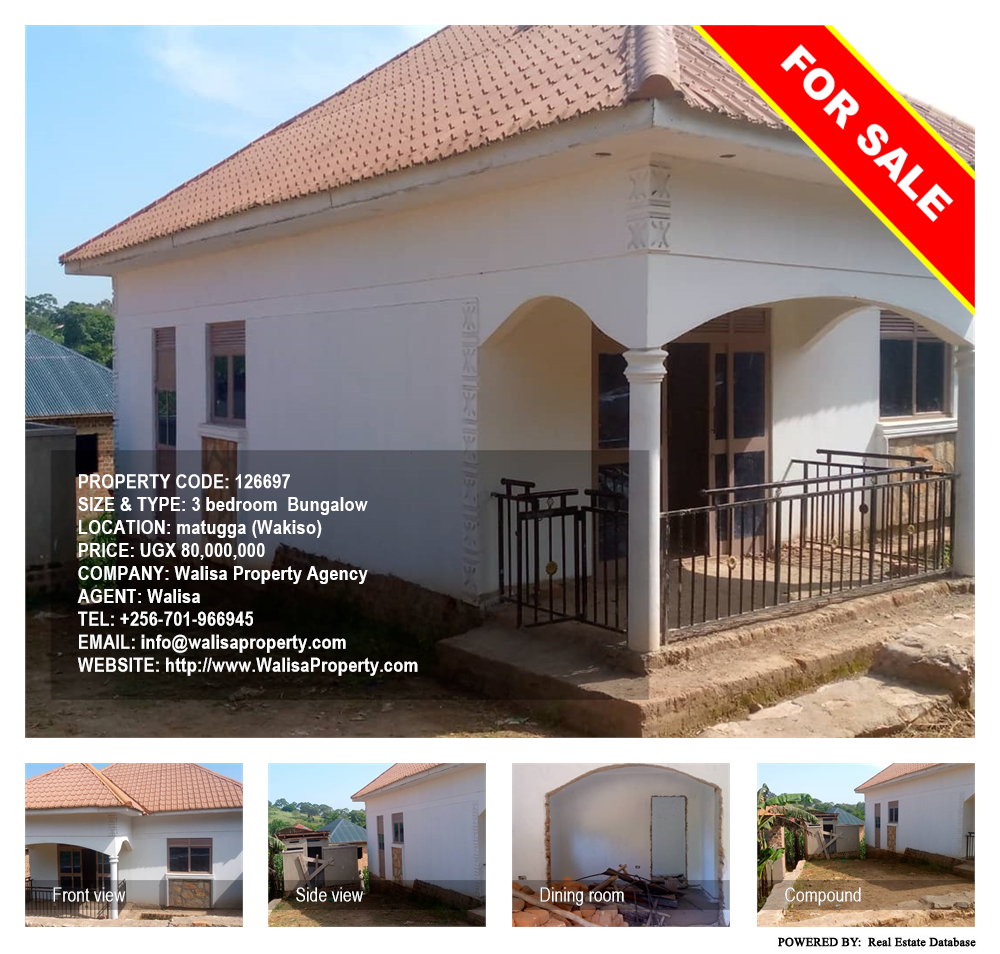 3 bedroom Bungalow  for sale in Matugga Wakiso Uganda, code: 126697