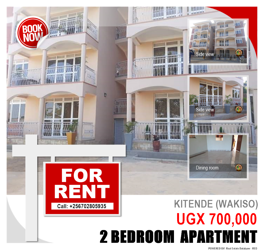 2 bedroom Apartment  for rent in Kitende Wakiso Uganda, code: 126700