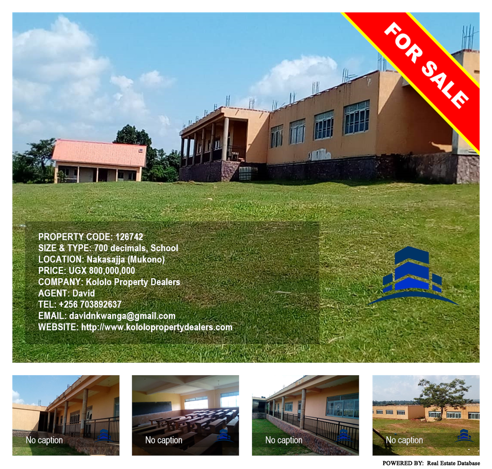 School  for sale in Nakassajja Mukono Uganda, code: 126742