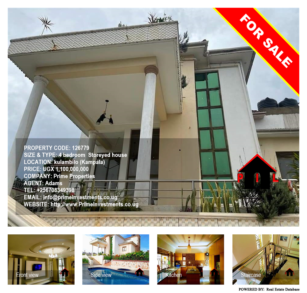 4 bedroom Storeyed house  for sale in Kulambilo Kampala Uganda, code: 126779