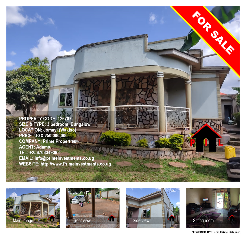 3 bedroom Bungalow  for sale in Jomayi Wakiso Uganda, code: 126787