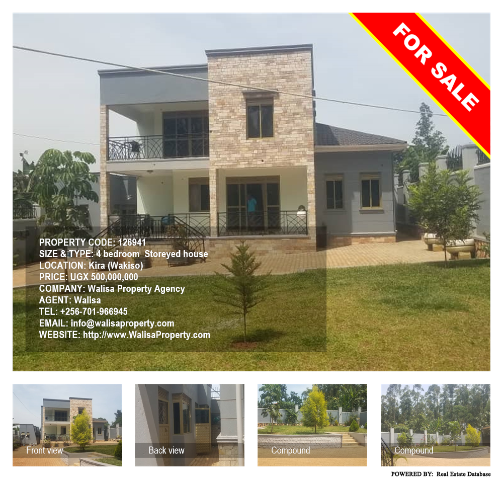 4 bedroom Storeyed house  for sale in Kira Wakiso Uganda, code: 126941