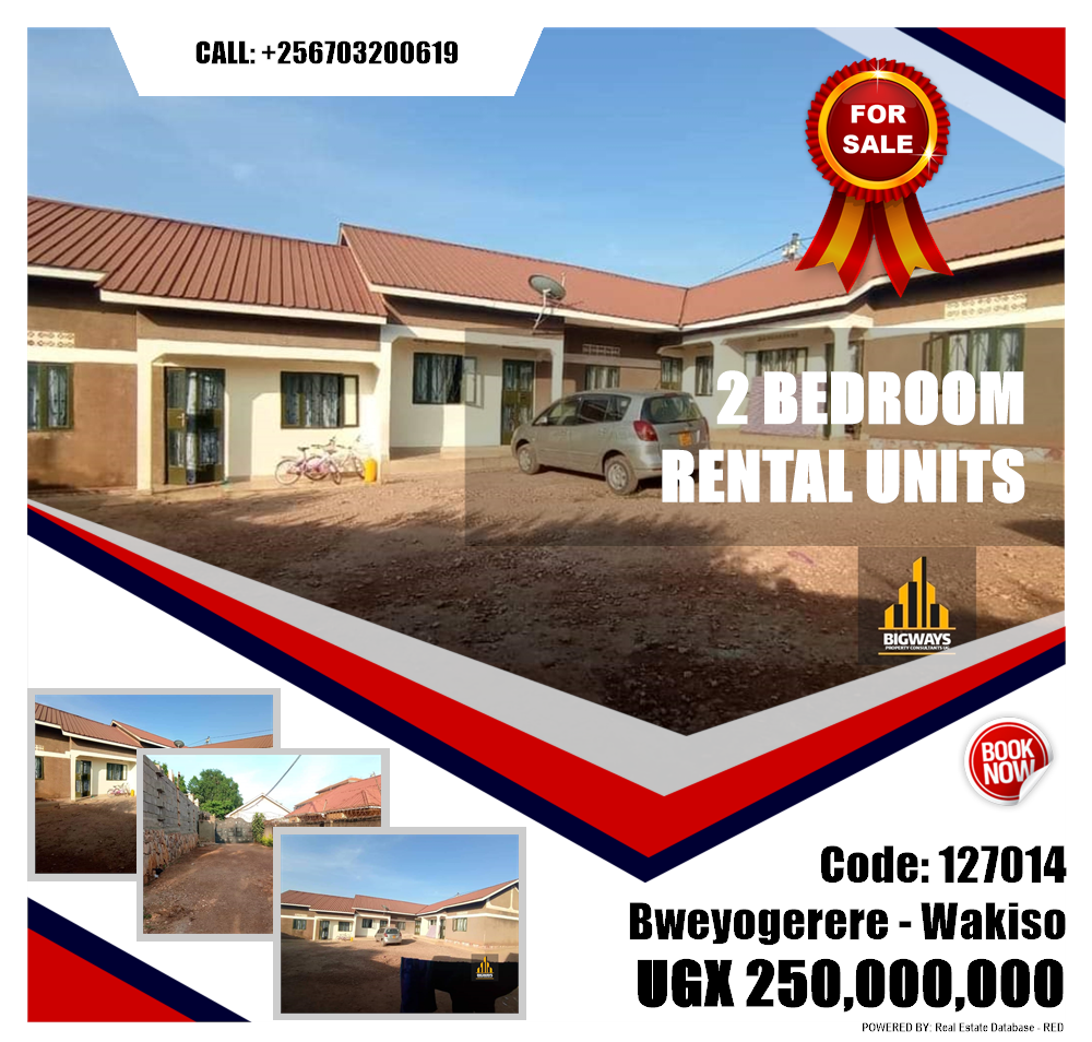 2 bedroom Rental units  for sale in Bweyogerere Wakiso Uganda, code: 127014