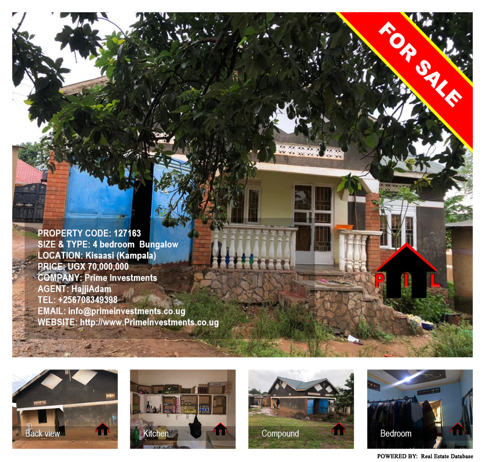 4 bedroom Bungalow  for sale in Kisaasi Kampala Uganda, code: 127163