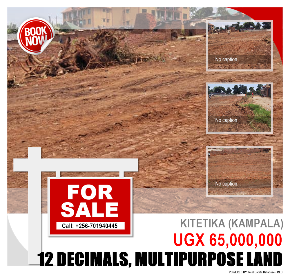 Multipurpose Land  for sale in Kitetika Kampala Uganda, code: 127203