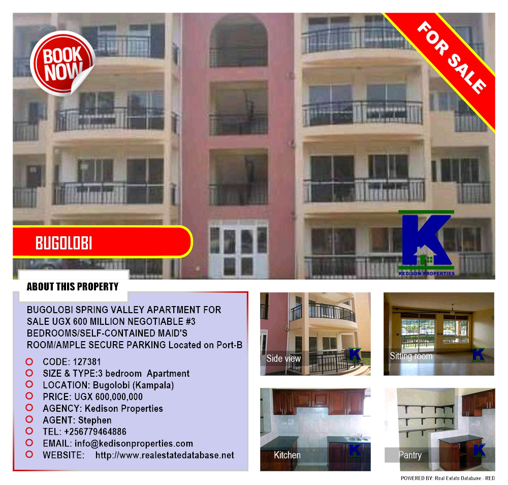 3 bedroom Apartment  for sale in Bugoloobi Kampala Uganda, code: 127381