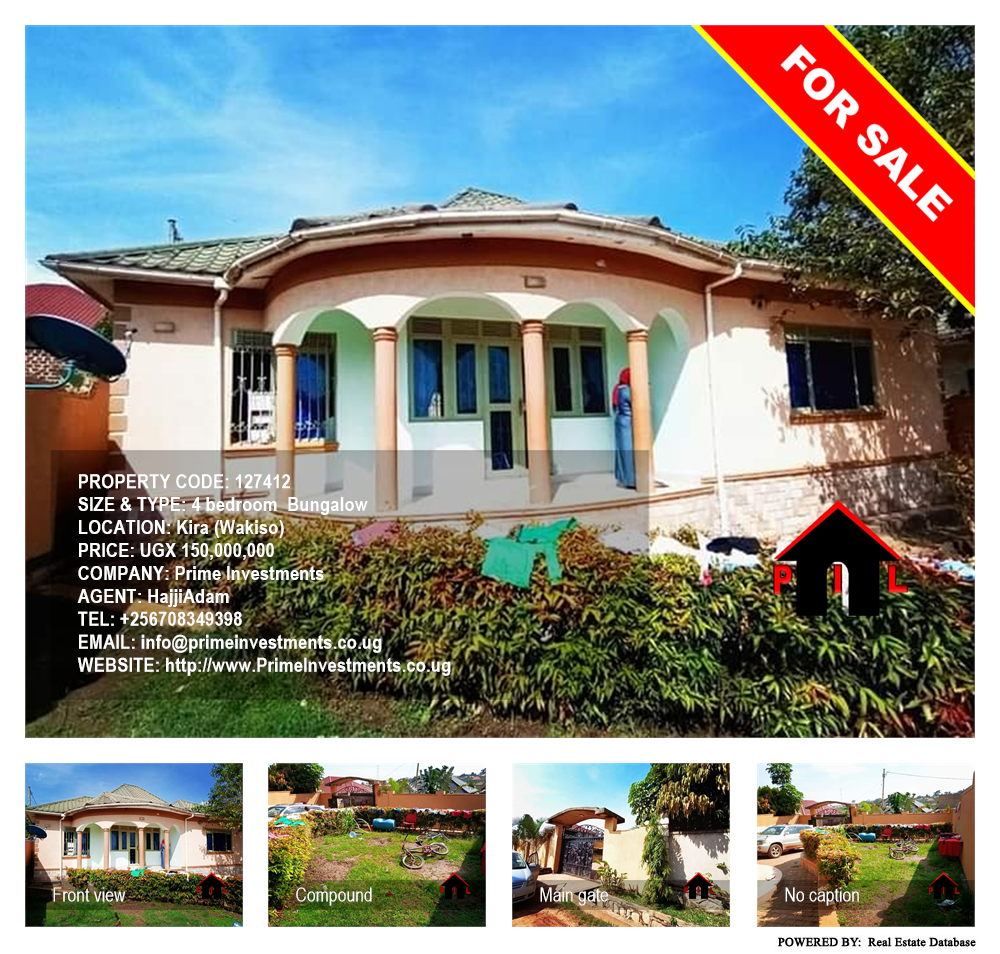 4 bedroom Bungalow  for sale in Kira Wakiso Uganda, code: 127412