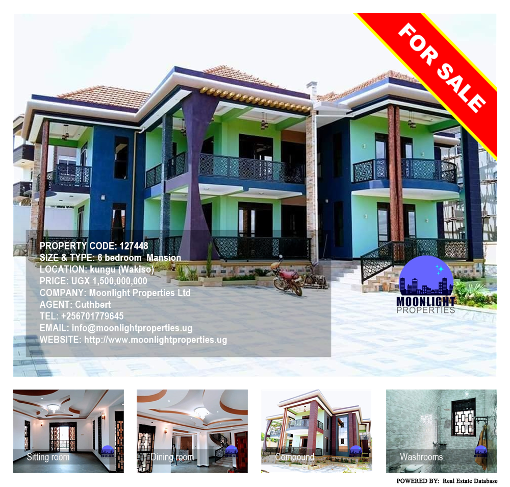 6 bedroom Mansion  for sale in Kungu Wakiso Uganda, code: 127448